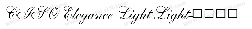 CISO Elegance Light Light字体转换